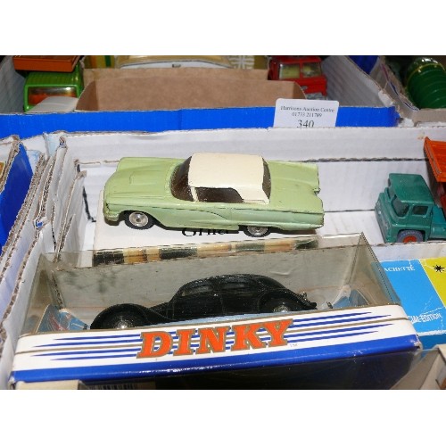 339 - MIXED COLLECTORS BOX OF CARS, LORRIES AND OTHER VEHICLES INCLUDING DINKY, CORGI AND MATCHBOX.