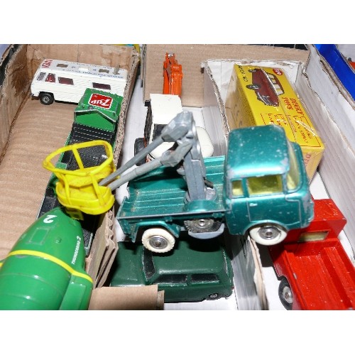 341 - MIXED COLLECTORS BOX OF CARS, LORRIES AND OTHER VEHICLES INCLUDING DINKY, CORGI AND MATCHBOX.