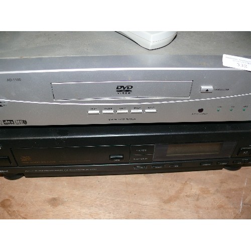 362 - APEX DVD PLAYER WITH REMOTE PLUS A PHILIPS CD PLAYER.