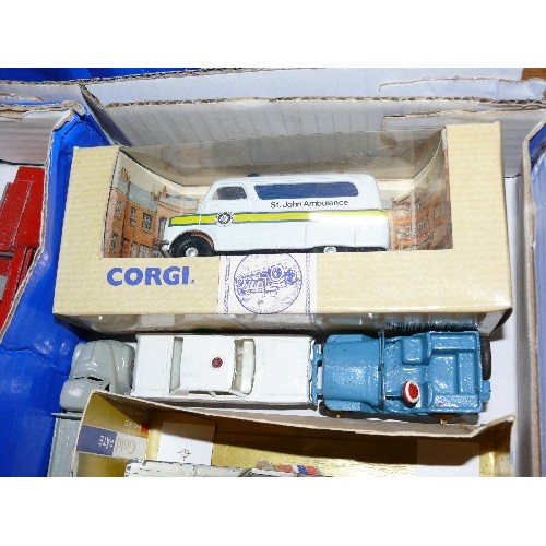 358 - MIXED COLLECTORS BOX OF CARS AND OTHER VEHICLES INCLUDING CORGI AND MATCHBOX.