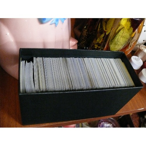 146 - A COLLECTION OF POKEMON ITEMS INCLUDING A BOX OF APPROXIMATELY 850 POKEMON CARDS, FOUR KEYRINGS, FOL... 