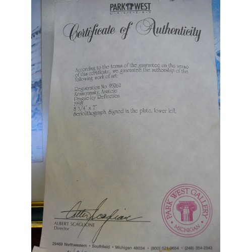 147 - A PAIR OF SERIOLITHOGRAPHS WITH CERTIFICATES OF AUTHENTICITY.