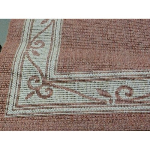 187 - TERRACOTTA COLOURED HALL RUNNER APPROXIMATELY 2 FT BY 10 FT.