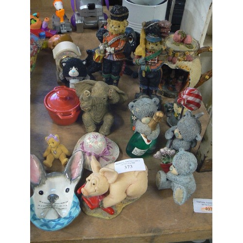 373 - QUANTITY OF BEAR AND PIG FIGURES.