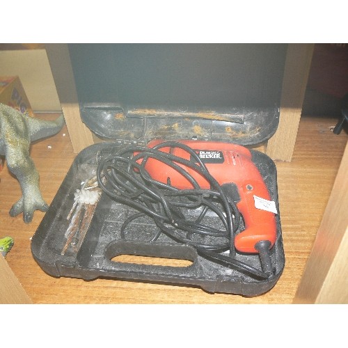 397 - BLACK & DECKER DRILL WITH SOME ATTACHMENTS, IN A CASE.