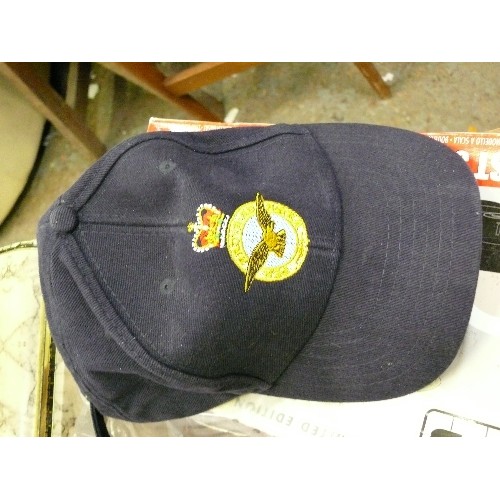 315 - RAF CAP WITH CROWN INSIGNIA.