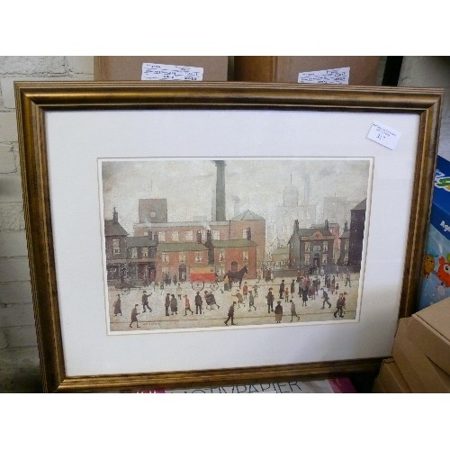 317 - FRAMED AND GLAZED LOWRY PRINT