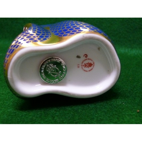 55 - ROYAL CROWN DERBY IMARI SNAKE WITH SILVER STOPPER.