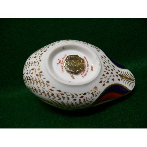 57 - ROYAL CROWN DERBY DUCK WITH GOLD STOPPER.