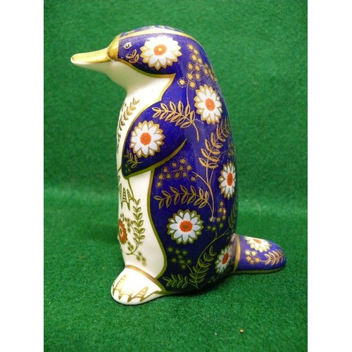 58 - ROYAL CROWN DERBY PLATYPUS WITH GOLD STOPPER.