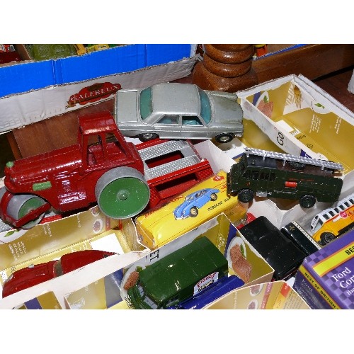 355 - MIXED COLLECTORS BOX OF CARS AND OTHER VEHICLES INCLUDING DINKY, ATLAS AND CORGI.