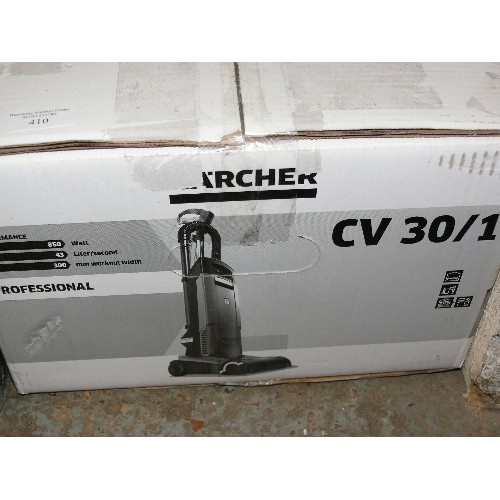 410 - BOXED KARCHER CV30/1 VACUUM CLEANER.