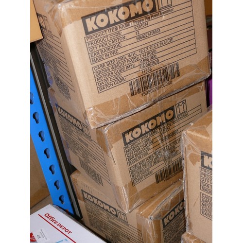 418 - THREE BOXES OF KOKOMO PEPPA PIG HAND SANITISER, TWELVE PER BOX.