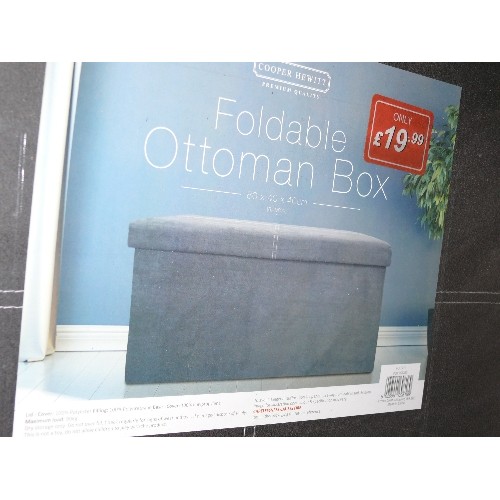 441 - NEW SEALED DARK BROWN COOPER HEWITT FOLDABLE OTTERMAN BOX.