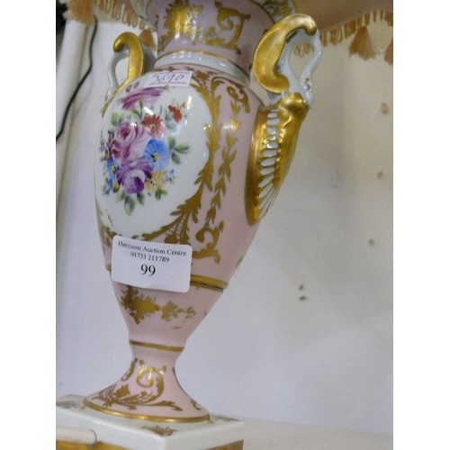 99 - DECORATIVE PORCELAIN TABLE LAMP BY LIMOGES.