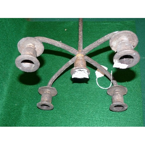 109 - VINTAGE CAST IRON CANDLESTICK