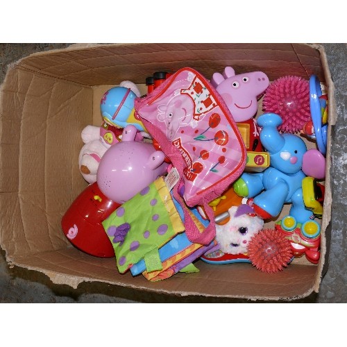 304 - BOX OF BABY AND CHILDRENS TOYS