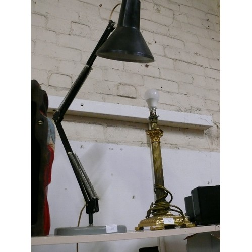 102 - BLACK ANGLEPOISE STYLE LAMP.