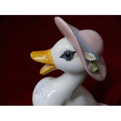 108 - LARGE CERAMIC DUCK, MADE IN ITALY, 12