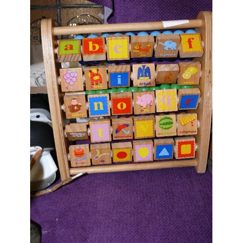 141 - TWO CHILDREN'S WOODEN  EDUCATIONAL TOYS.