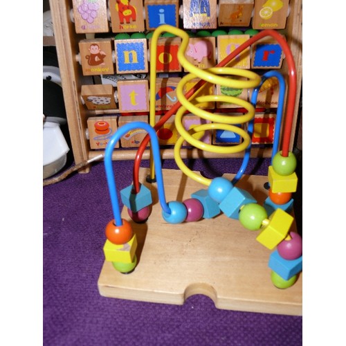 141 - TWO CHILDREN'S WOODEN  EDUCATIONAL TOYS.