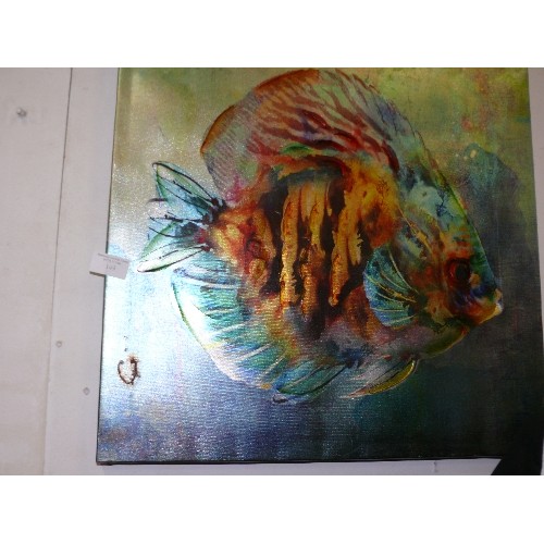 149 - PAIR OF FISH CANVAS PICTURES.