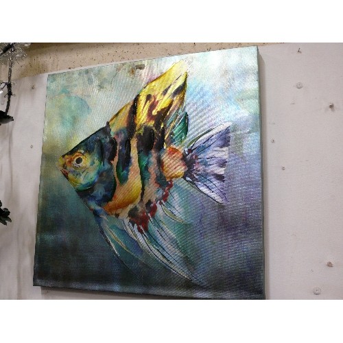 149 - PAIR OF FISH CANVAS PICTURES.