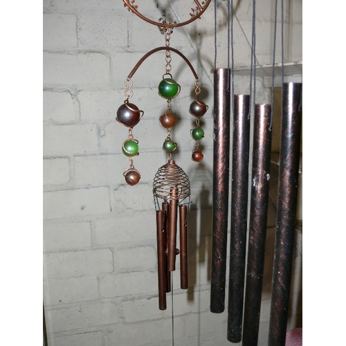 187 - TWO DECORATIVE WIND CHIMES.