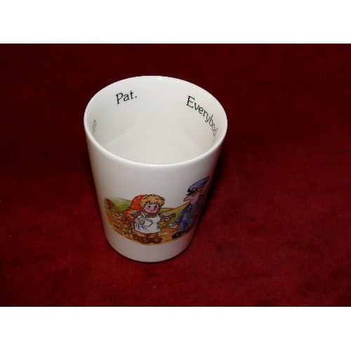 90 - CROWN STAFFORDSHIRE POSTMAN PAT BEAKER AND PLATE.