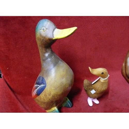 109 - TWO WOODEN DUCKS