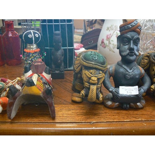 371 - SELECTION OF ORIENTAL AND INDIAN FIGURES AND COLLECTABLES.