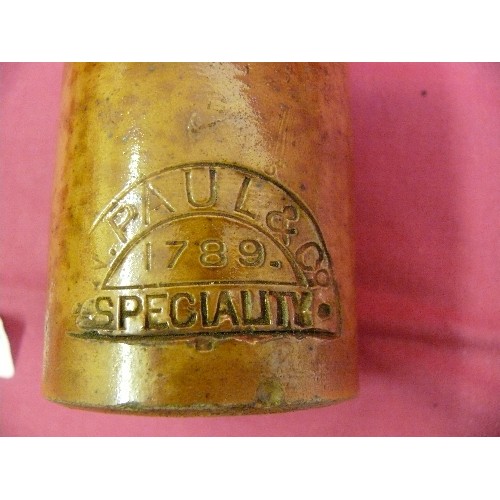 51 - A EARTHENWARE INK BOTTLE MARKED PAUL.  N. PAUL & CO SPECIALITY 1789 BOTTLE MADE BY BOURNE EASTWOOD (... 