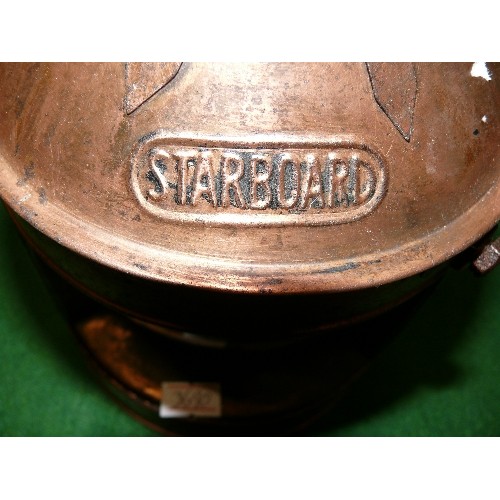 138 - A COPPER STARBOARD LANTERN.