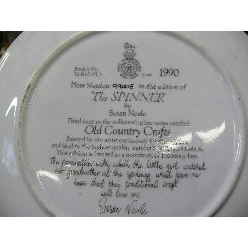 362 - A SELECTION OF MIXED DECORATIVE COLLECTORS PLATES BY ROYAL DOULTON AND ROYAL WORCESTER.