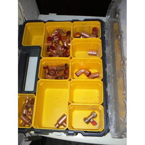 379 - THREE BOXES OF COPPER PLUMBING SOLDER FITTINGS.