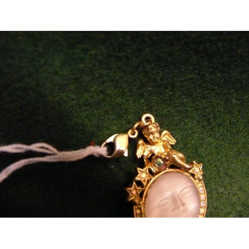 17 - FINEST NEW YORK USA FASHION 'KIRKS FOLLY' FANTASY FAIRY MAGIC MOON  PENDANT.