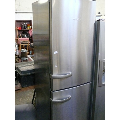 409 - MIELE FRIDGE FREEZER IN GREY.  MODEL NUMBER KFN 8962SD.