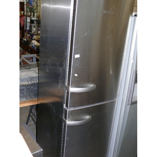 409 - MIELE FRIDGE FREEZER IN GREY.  MODEL NUMBER KFN 8962SD.