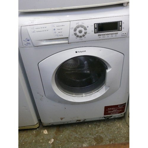 415 - HOTPOINT 7KG  WDD960 ULTIMA WASHING MACHNE IN WHTE.