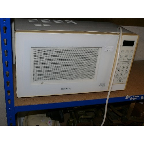 417 - KENWOOD MICROWAVE IN WHITE.