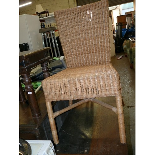 449 - WICKER HIGH BACK SINGLE CHAIR.