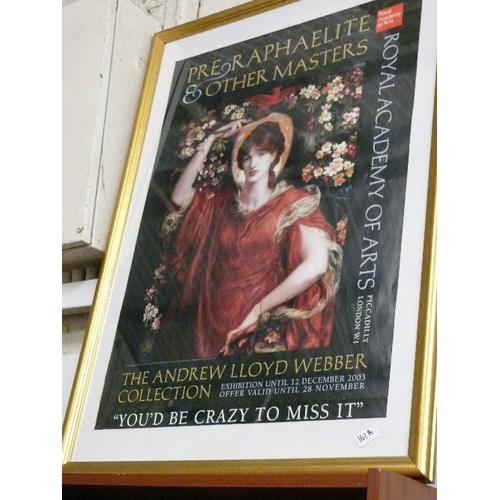 161A - ANDREW LLOYD WEBBER ADVERTISING POSTER  FOR PRERAPHAELITE & OTHER MASTERS, ROYAL ACADEMY OF ARTS, FR... 