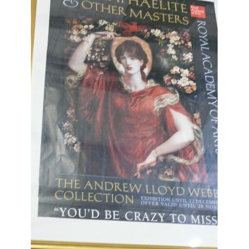 161A - ANDREW LLOYD WEBBER ADVERTISING POSTER  FOR PRERAPHAELITE & OTHER MASTERS, ROYAL ACADEMY OF ARTS, FR... 