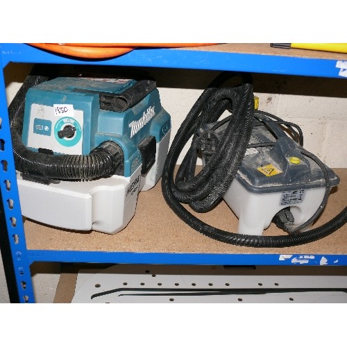 185C - MAKITA DVC750L, 18V VACUUM WITH HEPA FILTER ALSO INCLUDING A STEAM STRIPPER.