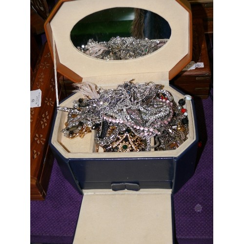 67A - JEWELLERY BOX FULL OF COSTUME JEWELLERY.