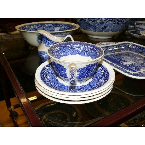 234 - LARGE QUANTITY OF MASONS VISTA DINNERWARE, SOME EARLY 20TH CENTURY.  INCLUDES LARGE TUREEN, TRIANGUL... 