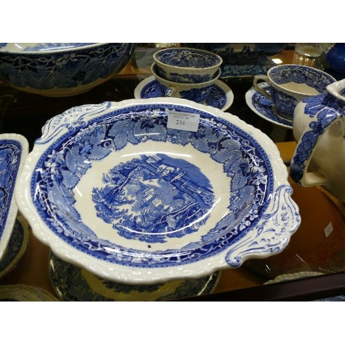 234 - LARGE QUANTITY OF MASONS VISTA DINNERWARE, SOME EARLY 20TH CENTURY.  INCLUDES LARGE TUREEN, TRIANGUL... 