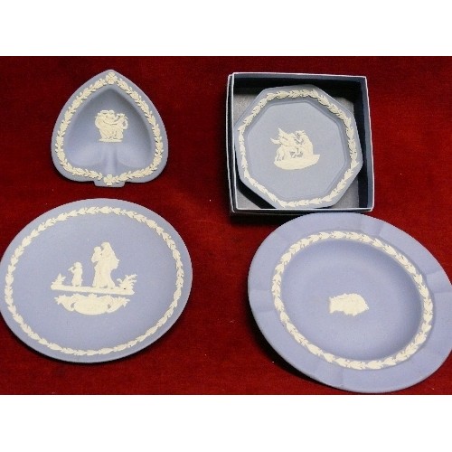 64A - A COLLECTION OF WEDGWOOD JASPERWARE PLATES.