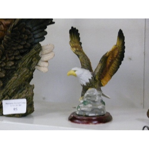 95 - THREE NATIVE AMERICAN EAGLE ORNAMENTS.