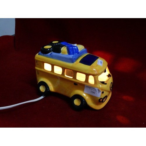 100 - A CERAMIC CAMPERVAN TABLE LAMP.